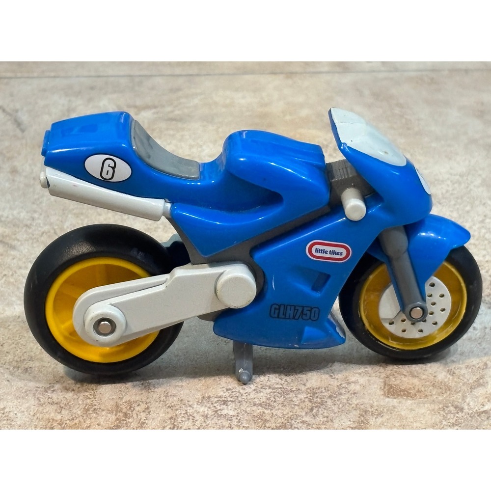 Little Tikes GLH750 Blue Rugged Riggz Motorcycle Racing Number 6 Toy Vehicle